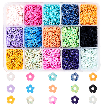 Handmade Polymer Clay Bead Strands CLAY-PH0001-19-1