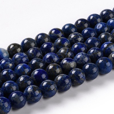 Natural Lapis Lazuli Beads Strands G-G423-8mm-A-1