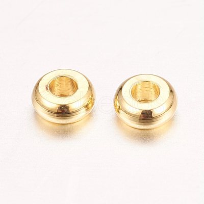 Real 18K Gold Plated Brass Spacer Beads X-KK-E702-14G-NF-1