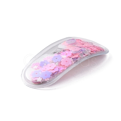 Plastic Flower Sequins Snap Hair Clip PHAR-A011-02-1