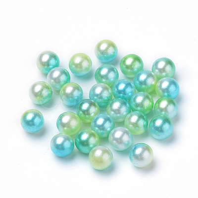 Rainbow Acrylic Imitation Pearl Beads OACR-R065-5mm-03-1