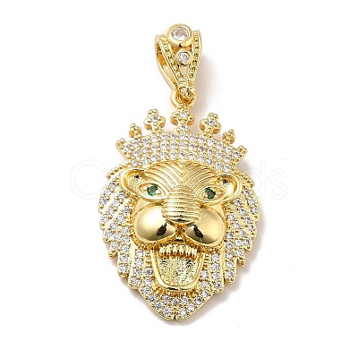 Brass Micro Pave Cubic Zirconia Pendants KK-H433-39G-1