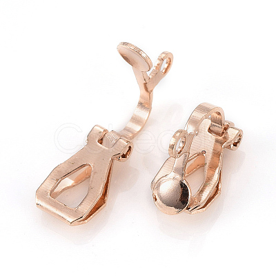 Brass Clip-on Earring Findings X-KK-F777-02LG-1