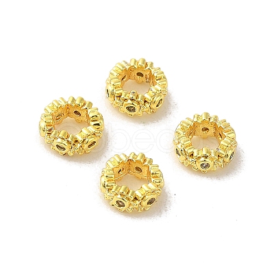 Rack Plating Brass Beads KK-B088-01A-03G-1