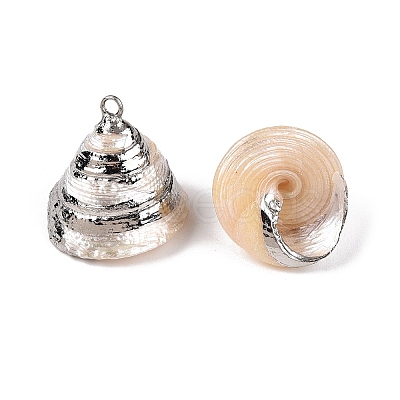 Natural Sea Shell Pendants SSHEL-N038-57-1