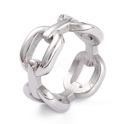 Tarnish Resistant Unisex 304 Stainless Steel Finger Rings RJEW-K233-08-P-1