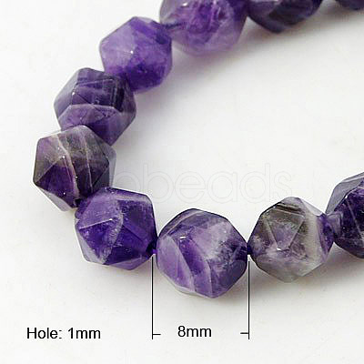 Natural Amethyst Beads Strands G-G100-8mm-1-1