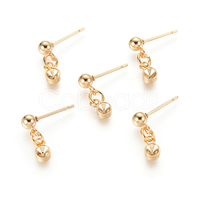 201 Stainless Steel Stud Earring Settings STAS-L226-089A-G-1