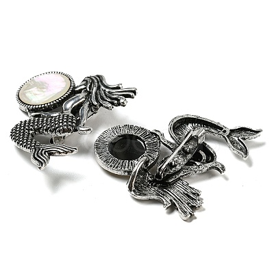 Dual-use Items Alloy Mermaid Brooch JEWB-C026-02F-AS-1