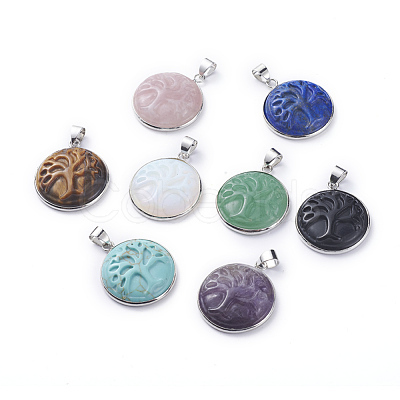 Natural & Synthetic Mixed Stone Pendants G-G807-B-1