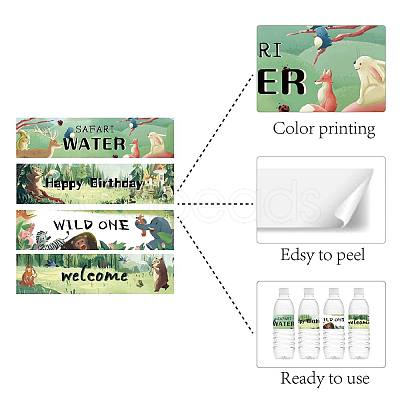 CREATCABIN 1 Bag Self-Adhesive Plastic Labels Stickers DIY-CN0002-09F-1