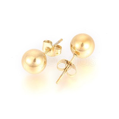 304 Stainless Steel Stud Earrings EJEW-E244-B01-G-1