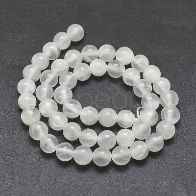 Natural Selenite Beads Strands G-G792-24C-1