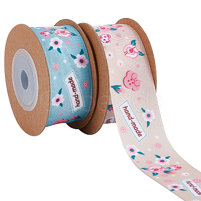 Gorgecraft 2 Rolls 2 Colors Polyester Ribbon SRIB-GF0001-17-1