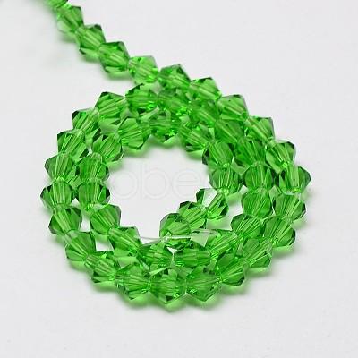 Imitate Austrian Crystal Bicone Glass Beads Strands GLAA-F029-6x6mm-03-1