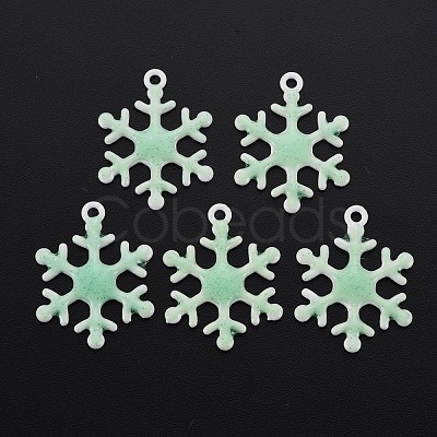 Spray Painted Alloy Enamel Pendants ENAM-N055-036C-NR-1