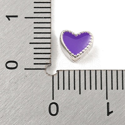 Heart Shape Silver 925 Sterling Silver Beads STER-A031-02E-1