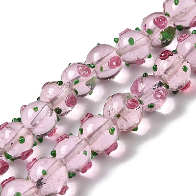 Handmade Bumpy Lampwork Beads Strands LAMP-K037-16D-1