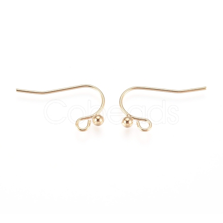 Brass Earring Hooks KK-L198-001G-1