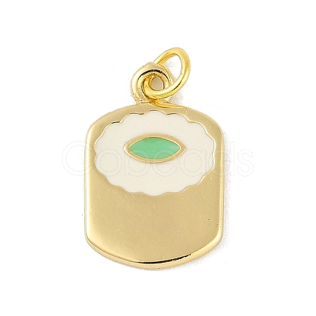 Brass Enamel Pendants KK-B114-10G-1