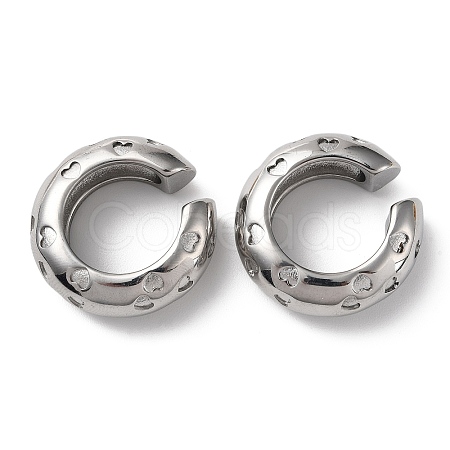 304 Stainless Steel Cuff Earrings for Women EJEW-F325-02P-1