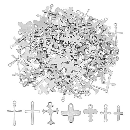 ARRICRAFT 140pcs 7 styles 304 Stainless Steel Charms STAS-AR0001-90-1