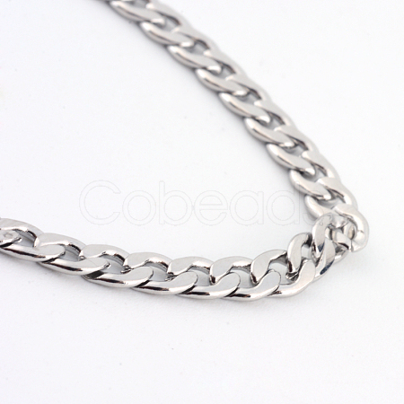 201 Stainless Steel Curb Chains  Necklaces NJEW-R063-39P-1