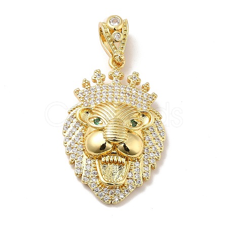 Brass Micro Pave Cubic Zirconia Pendants KK-H433-39G-1