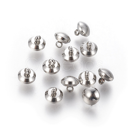 201 Stainless Steel Shank Buttons X-STAS-G192-13P-1