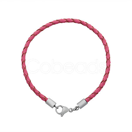 Braided Leather Cord Bracelet Makings MAK-M020-04-G-1