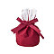 Velvet Jewelry Bags with Drawstring, Velvet Cloth Gift Pouches, Dark Red, 15x12.3x0.85cm