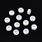 ABS Plastic Imitation Pearl Beads, Flat Round, Creamy White, 6x3mm, Hole: 1.5mm, about 7050pcs/500g