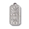 Non-Tarnish 304 Stainless Steel Pendants, Rectangle with Moon & Eye & Star, Stainless Steel Color, 22.5x10.5x2mm, Hole: 2mm