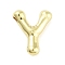 Rack Plating Brass Pendants, Long-Lasting Plated, Real 18K Gold Plated, Letter Y, 20.5x18x5.5mm, hole: 2.5mm