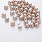 Half Round ABS Plastic Imitation Pearl Cabochons, DIY loosed Beads Cabochons for Face Beauty Makeup Nail Art Craft DIY Phone Making, High Luster, Rosy Brown, 6x4mm