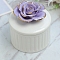 Porcelain Jewelry Boxes, for Jewerly Dispaly, Flower, Medium Purple, 80x80mm