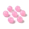 Natural White Jade(Dyed) Gemstone European Beads, Large Hole Beads, Rondelle, Pearl Pink, 12~12.5x9~10.5mm, Hole: 5.5~6mm