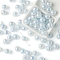 Crack Opaque Resin Beads, AB Color, Round, Light Blue, 12mm, Hole: 2mm