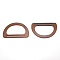 Wood Bag Handles, D-shaped, for Handmade Bag Handbags Purse Handles, Coconut Brown, 9.4x15x0.9cm, Inner Diameter: 5.8x10.9cm