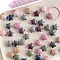 Opaque Acrylic Beads, Star, Mixed Color, 17.6x18.5x11.4mm, Hole: 5mm