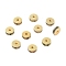 Rack Plating Brass Micro Pave Cubic Zirconia Beads, Long-Lasting Plated, Lead Free & Cadmium Free, Flat Round/Disc, Real 18K Gold Plated, Mixed Color, 7.5x3mm, Hole: 1.4mm