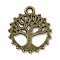 Tibetan Style Alloy Pendants, Lead Free & Cadmium Free, Tree of Life, Antique Bronze, 17.5x15.5x1.5mm, Hole: 2mm