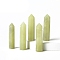 Tower Natural Lemon Jade Home Display Decoration, Healing Stone Wands, for Reiki Chakra Meditation Therapy Decors, Hexagonal Prism, 50~60mm