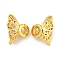 Brass Cubic Zirconia Beads, Long-Lasting Plated, Lead Free & Cadmium Free, Butterfly, Real 18K Gold Plated, 15x8x9mm, Hole: 3mm