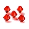 K9 Glass, Imitation Austrian Crystal Beads, Faceted, Bicone, Red, 6x6x6mm, Hole: 0.9mm