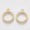 Smooth Surface Alloy Open Back Bezel Charms PALLOY-S117-137-1