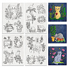 4 Sheets 11.6x8.2 Inch Stick and Stitch Embroidery Patterns DIY-WH0455-119-1