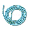 Electroplated Glass Beads Strands EGLA-P055-01A-02-3