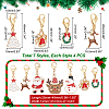 AHADERMAKER 28Pcs 7 Style Christmas Theme Alloy Enamel Pendants HJEW-GA0001-15-2