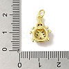 Brass Micro Pave Colorful Cubic Zirconia Charms KK-M283-26D-02-3